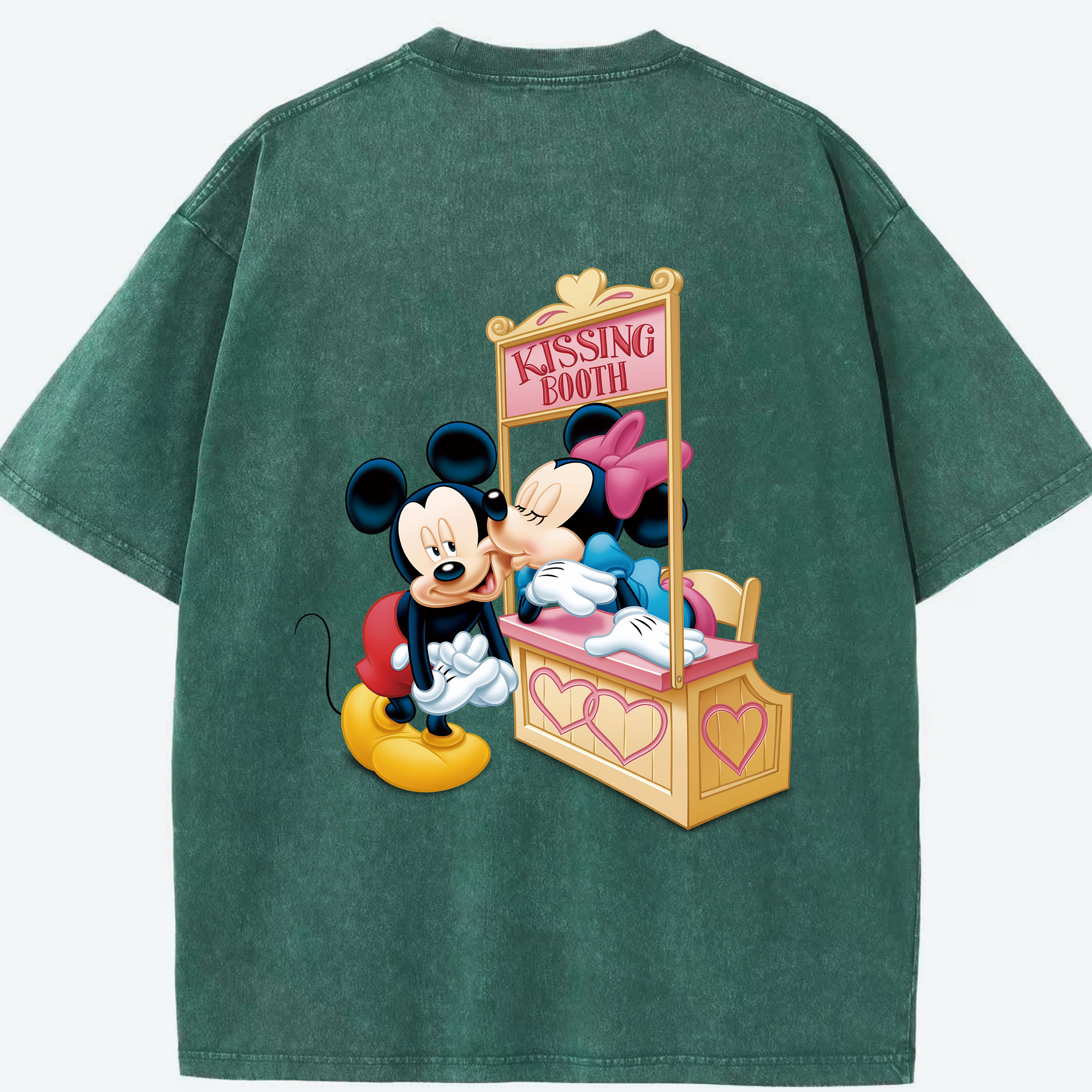 （画像用） ミッキーマウス Mickey Mouse 綿100% ヴィンテージ風 半袖Tシャツ（背面プリント）